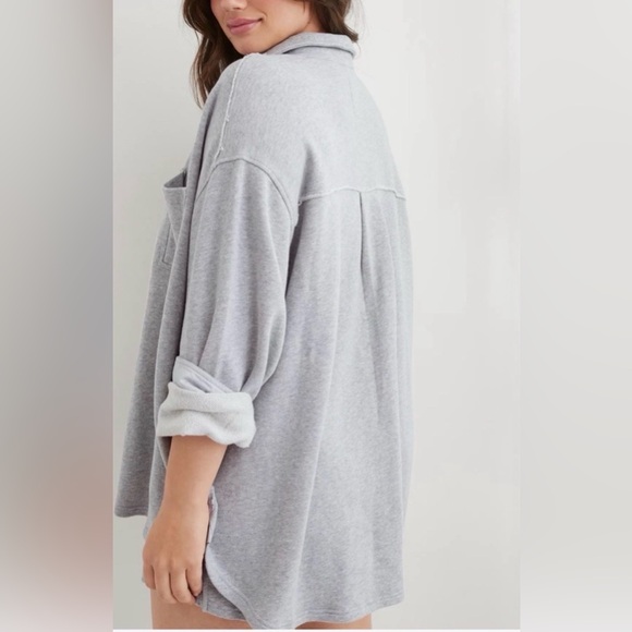 Aerie Lumberjane Oversized Fleece Shacket XL - Picture 3 of 11